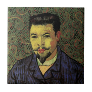 Portret van dokter Felix Rey door Vincent van Gogh Tegeltje