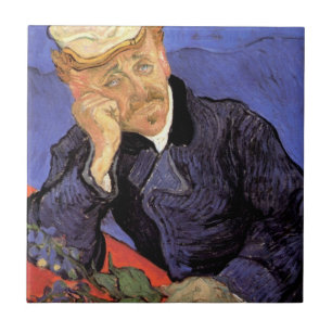 Portret van dokter Gachet door Vincent van Gogh Tegeltje