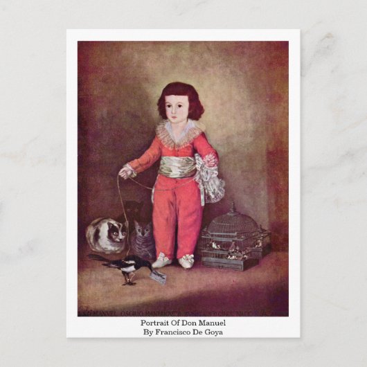 Portret van Don Manuel door Francisco de Goya Briefkaart (Voorkant)