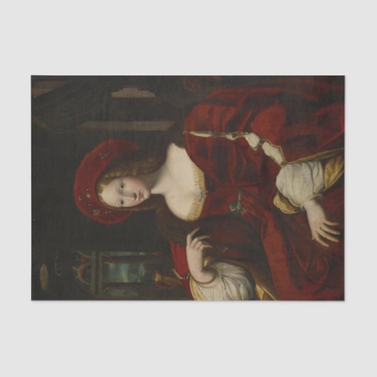 Portret van Dona Isabel de Requesens Tissuepapier (Voorkant)