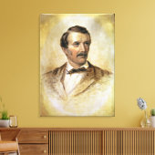Portret van Dr. David Livingstone Canvas Afdruk (Insitu (Woonkamer))