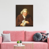 Portret van Dr. Erasmus Darwin Canvas Afdruk (Insitu (Woonkamer))