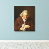 Portret van Dr. Erasmus Darwin Canvas Afdruk (Insitu (Houten vloer))