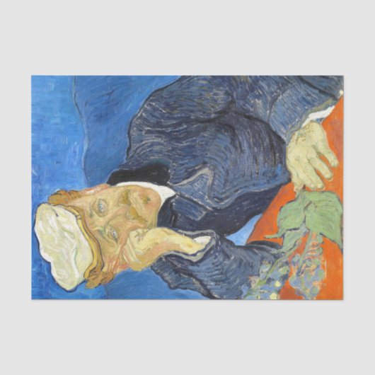 Portret van Dr. Gachet door Vincent Van Gogh Tissuepapier (Voorkant)