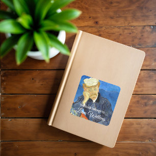 Portret van Dr. Gachet door Vincent Van Gogh Vierkante Sticker