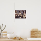 Portret van drie nichtjes kardinaal poster (Keuken)