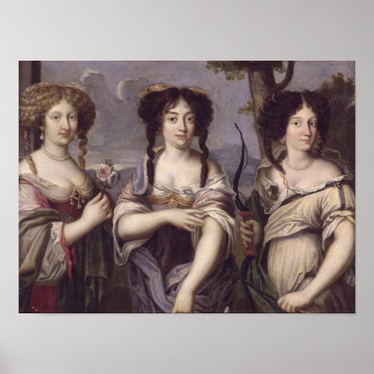 Portret van drie nichtjes kardinaal poster (Voorkant)
