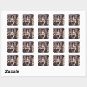 Portret van drie nichtjes kardinaal vierkante sticker (Vel)