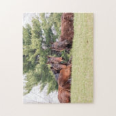 Portret van drie paarden legpuzzel (Verticaal)