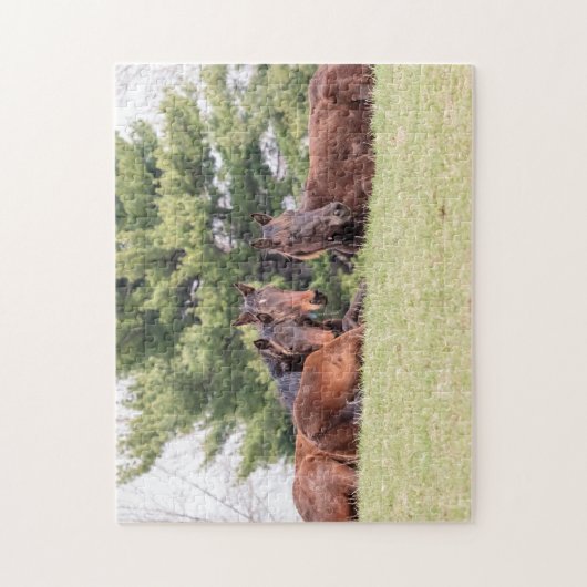 Portret van drie paarden legpuzzel (Verticaal)