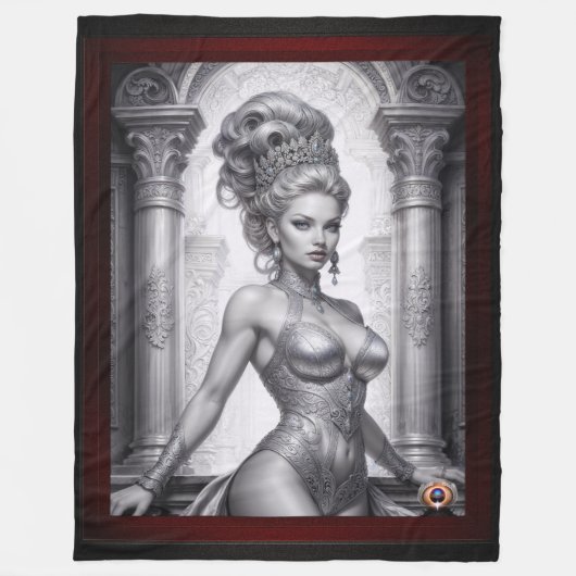 Portret van Drusella Arkaevis AI Art van Xzendor7 Fleece Deken (Voorkant)