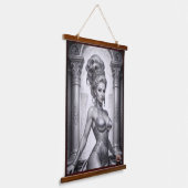 Portret van Drusella Arkaevis AI Art van Xzendor7 Hangend Wandkleed (Gebogen)