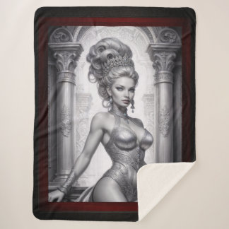 Portret van Drusella Arkaevis AI Art van Xzendor7 Sherpa Deken