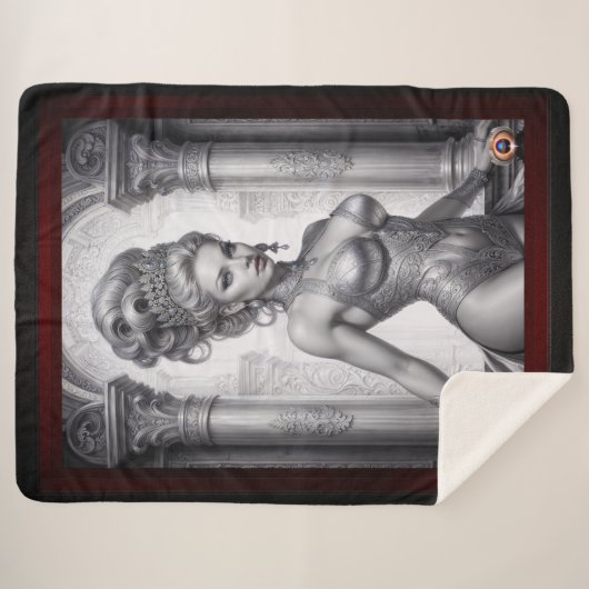 Portret van Drusella Arkaevis AI Art van Xzendor7 Sherpa Deken (Voorkant (horizontaal))