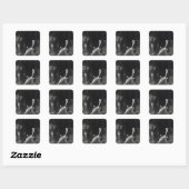 Portret van Earl Gray Vierkante Sticker (Vel)