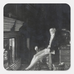 Portret van Earl Gray Vierkante Sticker