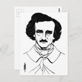 Portret van Edgar Allan Poe Briefkaart (Voorkant / Achterkant)