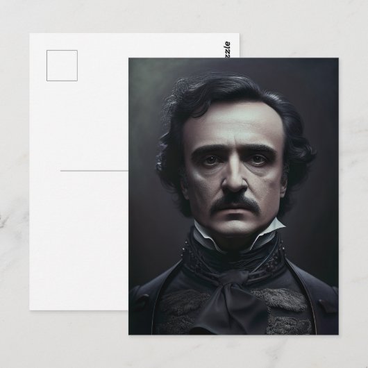 Portret van Edgar Allan Poe Briefkaart (Voorkant / Achterkant)