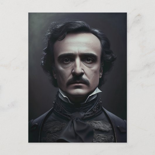 Portret van Edgar Allan Poe Briefkaart (Voorkant)