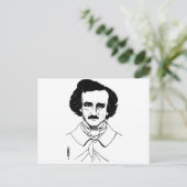 Portret van Edgar Allan Poe Briefkaart (Staand voorkant)