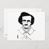 Portret van Edgar Allan Poe Briefkaart (Voorkant / Achterkant)