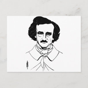 Portret van Edgar Allan Poe Briefkaart