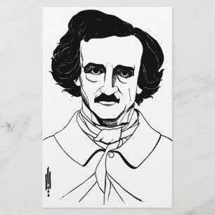 Portret van Edgar Allan Poe Briefpapier