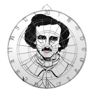 Portret van Edgar Allan Poe Dartbord