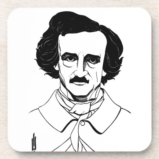 Portret van Edgar Allan Poe Drankjes Onderzetter (Voorkant)