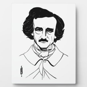 Portret van Edgar Allan Poe Fotoplaat