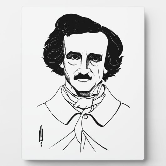 Portret van Edgar Allan Poe Fotoplaat (Voorkant)