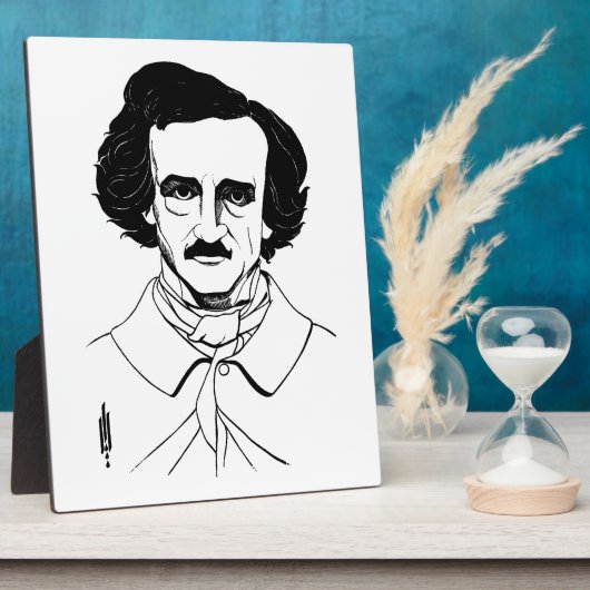 Portret van Edgar Allan Poe Fotoplaat (Zijkant)