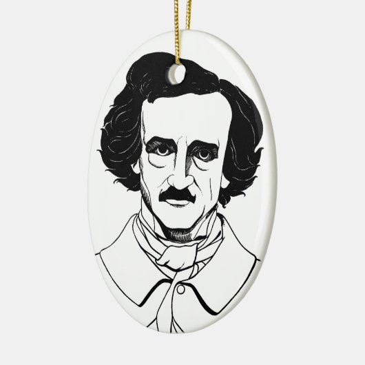Portret van Edgar Allan Poe Keramisch Ornament (Links)