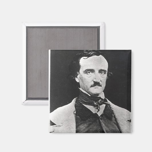 Portret van Edgar Allan Poe Magneet (Voorkant / Achterkant)