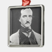 Portret van Edgar Allan Poe Metalen Ornament (Links)