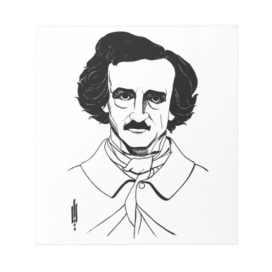 Portret van Edgar Allan Poe Notitieblok (Voorkant)