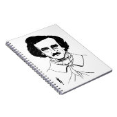 Portret van Edgar Allan Poe Notitieboek (Rechterzijde)
