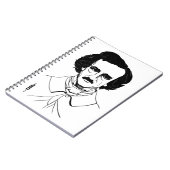 Portret van Edgar Allan Poe Notitieboek (Linkerzijde)
