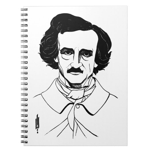 Portret van Edgar Allan Poe Notitieboek (Voorkant)