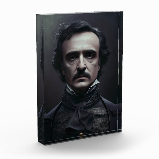 Portret van Edgar Allan Poe Photo Block Fotoblokken (Links)
