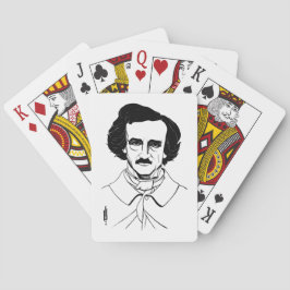 Portret van Edgar Allan Poe Pokerkaarten