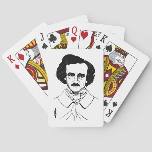 Portret van Edgar Allan Poe Pokerkaarten (Achterkant)