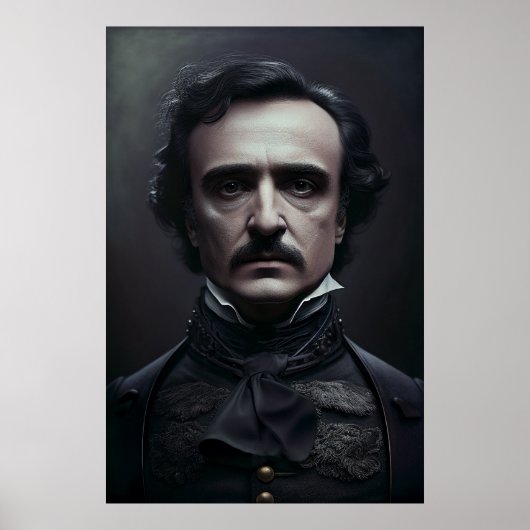 Portret van Edgar Allan Poe Poster (Voorkant)