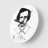 Portret van Edgar Allan Poe Ronde Klok (Hoek)