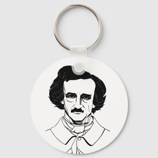 Portret van Edgar Allan Poe Sleutelhanger (Voorkant)