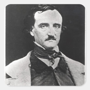 Portret van Edgar Allan Poe Vierkante Sticker