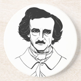 Portret van Edgar Allan Poe Zandsteen Onderzetter