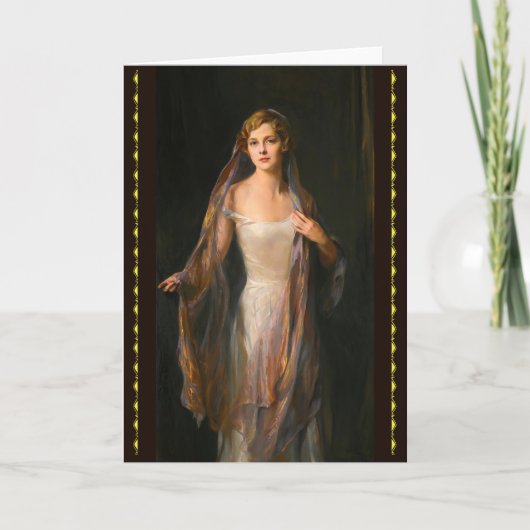 Portret van Edith Hope Iselin Bedankkaart (Voorkant)