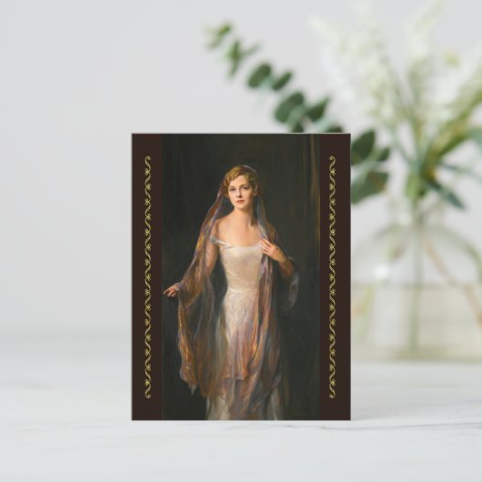 Portret van Edith Hope Iselin Briefkaart (Staand voorkant)