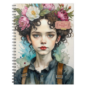 Portret van Edith It's A Beautiful Life Notitieboe Notitieboek